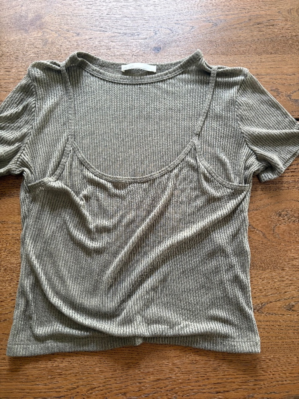 OAK + FORT ribbed knit top
